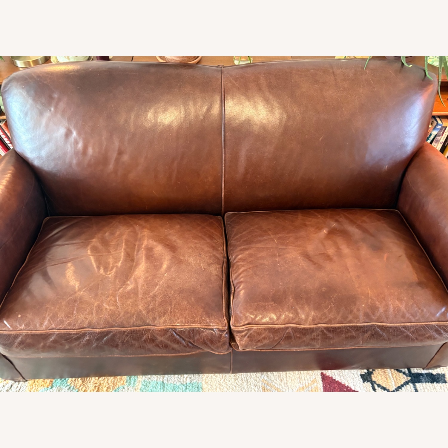 Crate & Barrel Dark Brown 2 Seater Sofa - image-3