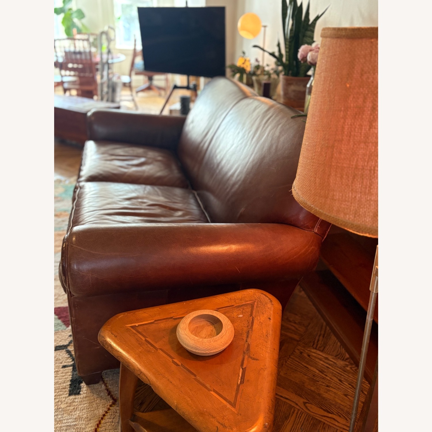 Crate & Barrel Dark Brown 2 Seater Sofa - image-2