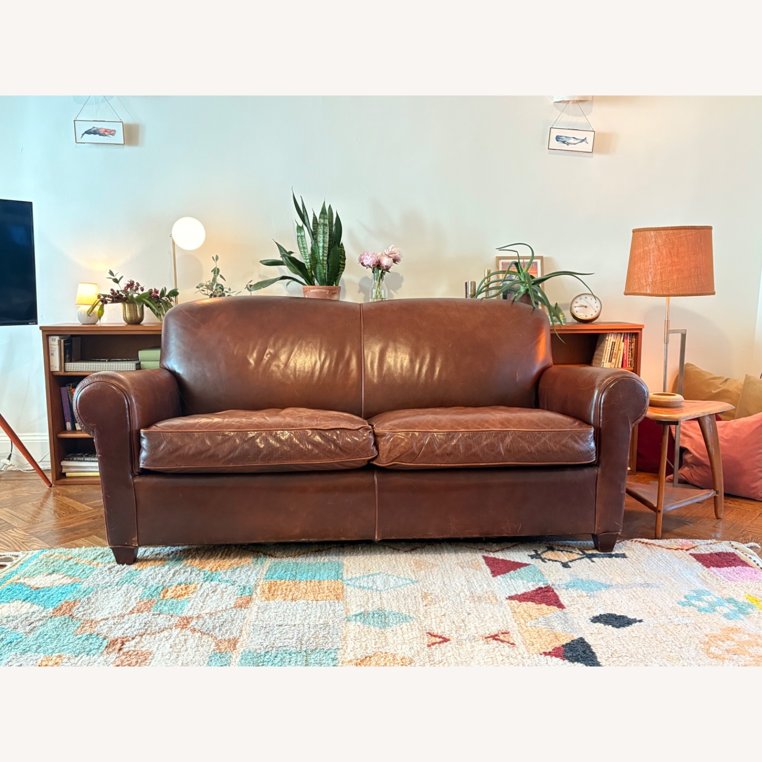 Crate & Barrel Dark Brown 2 Seater Sofa - image-0