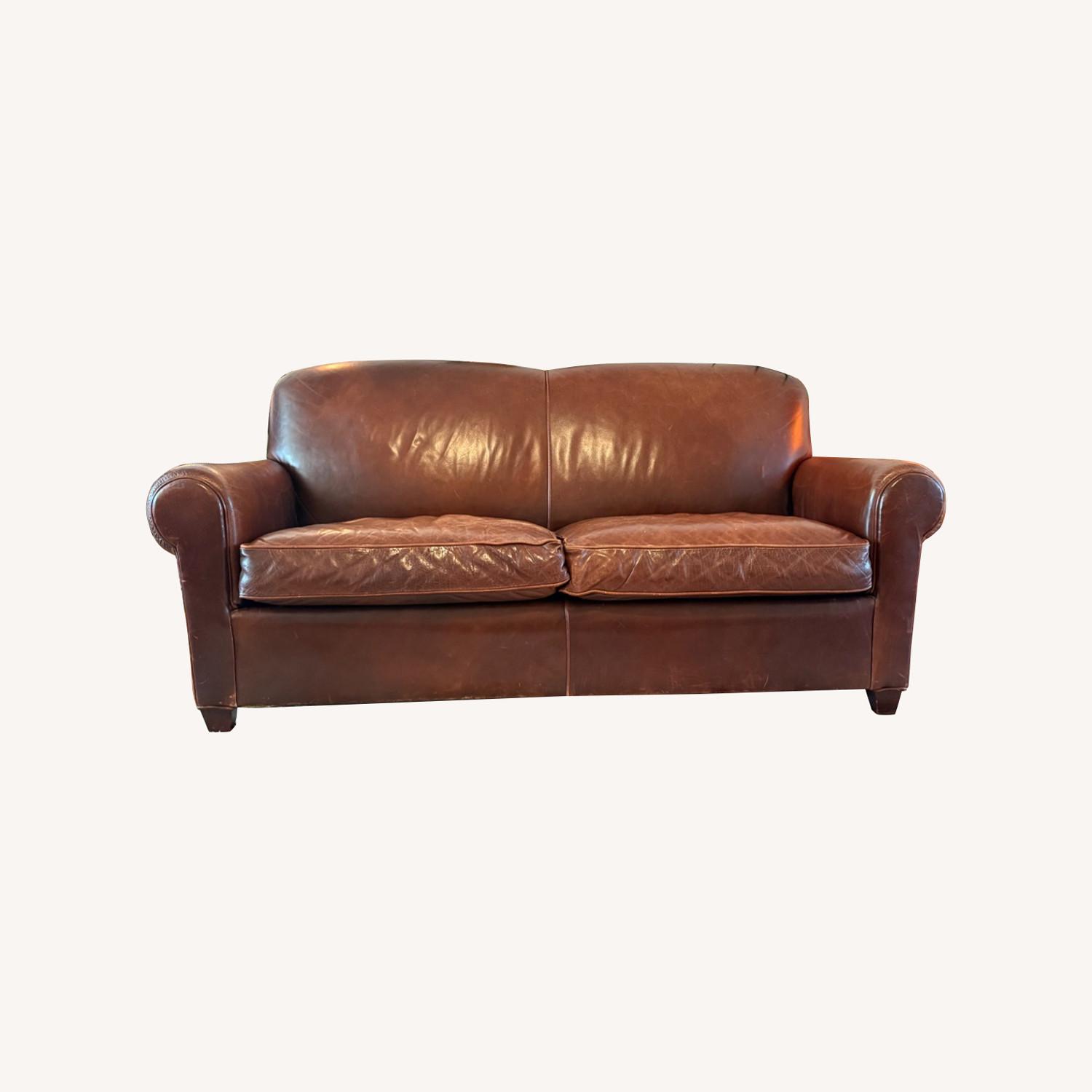 Crate & Barrel Dark Brown 2 Seater Sofa - image-0