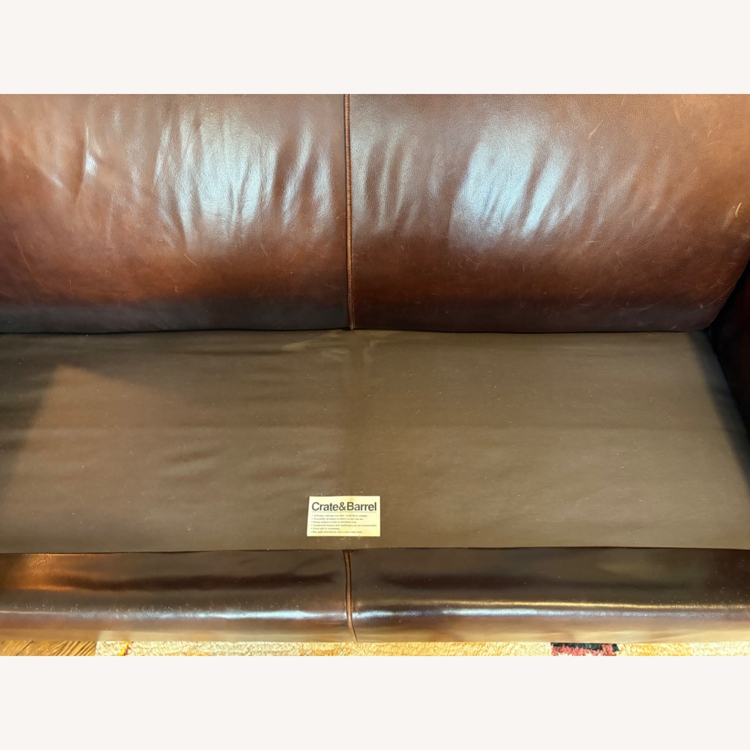 Crate & Barrel Dark Brown 2 Seater Sofa - image-6