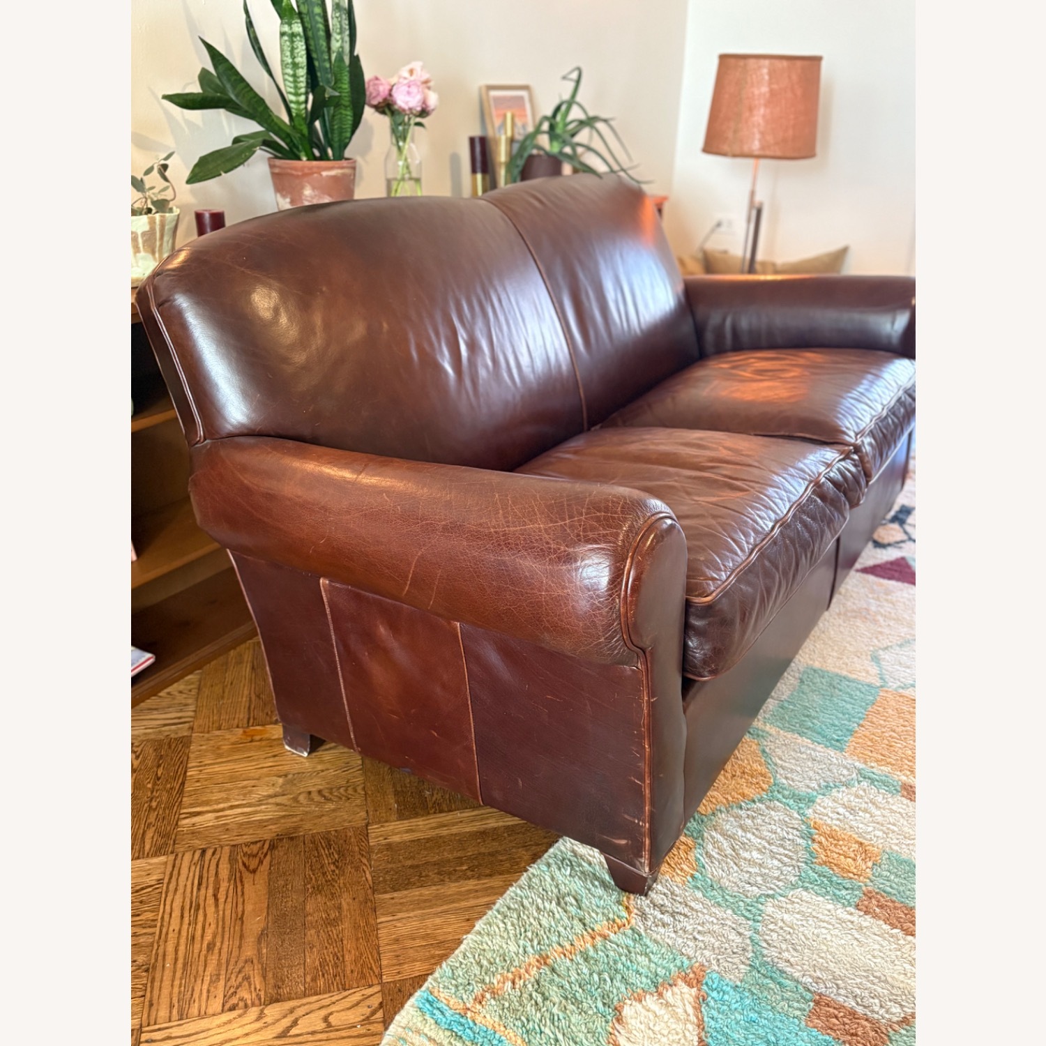 Crate & Barrel Dark Brown 2 Seater Sofa - image-4