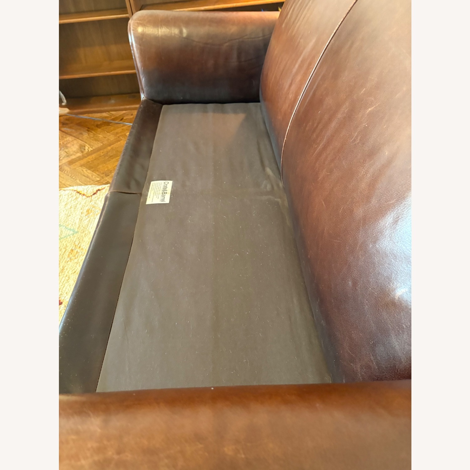 Crate & Barrel Dark Brown 2 Seater Sofa - image-7