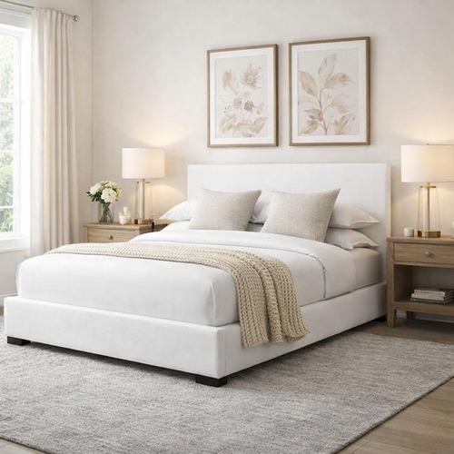 Used Restoration Hardware Modena Fabric Panel Bed King 48" Headboard for sale on AptDeco