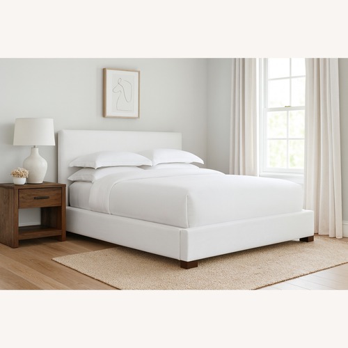 Used Restoration Hardware Modena Fabric Panel Bed King 48" Headboard for sale on AptDeco