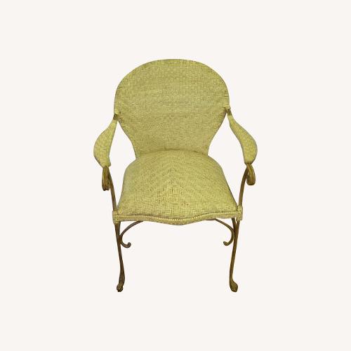 Used The Platt Collections White Leather Armchair for sale on AptDeco