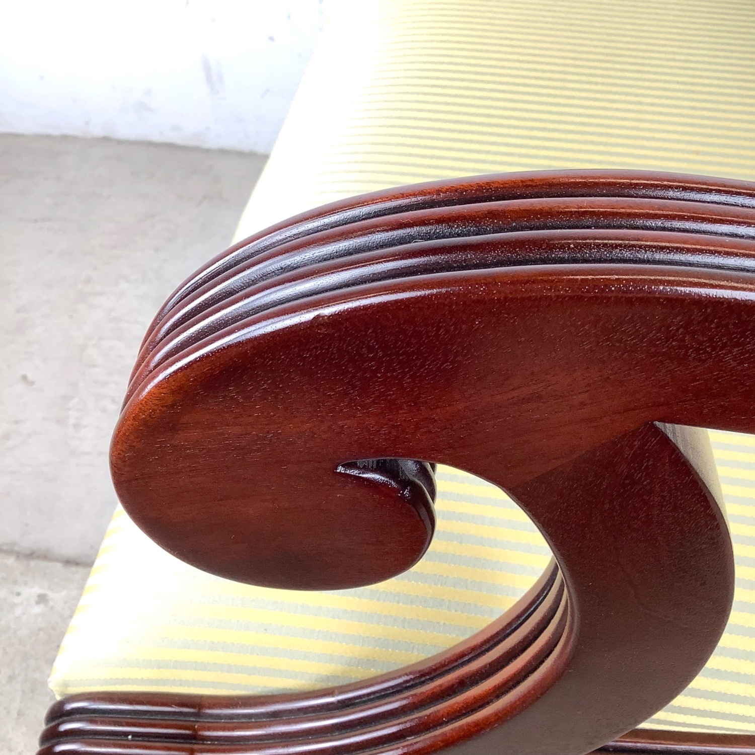 Mahogany Federal Revival Lyre-Back Bench - image-14