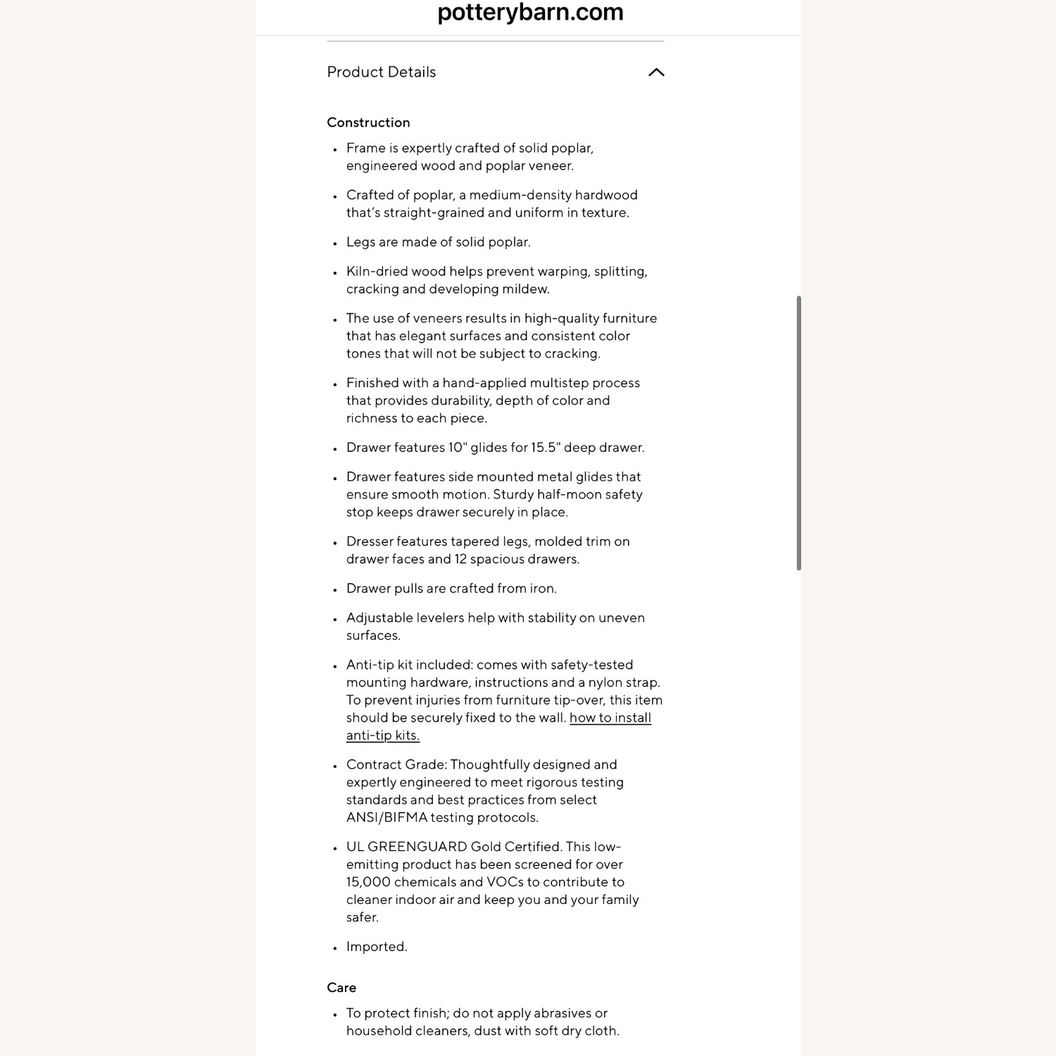 Pottery Barn Clara 12-Drawer Dresser (63") - image-15