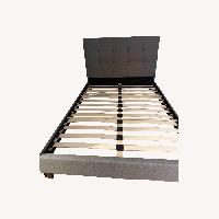 Light Gray Fabric Full Bed