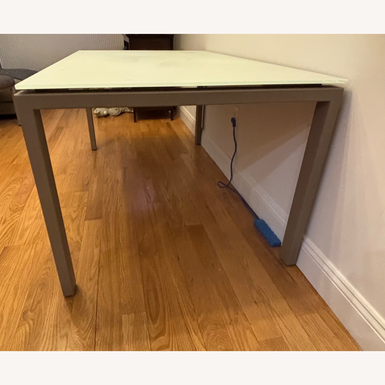 Tempered Glass and Metal Dining Table - image-3