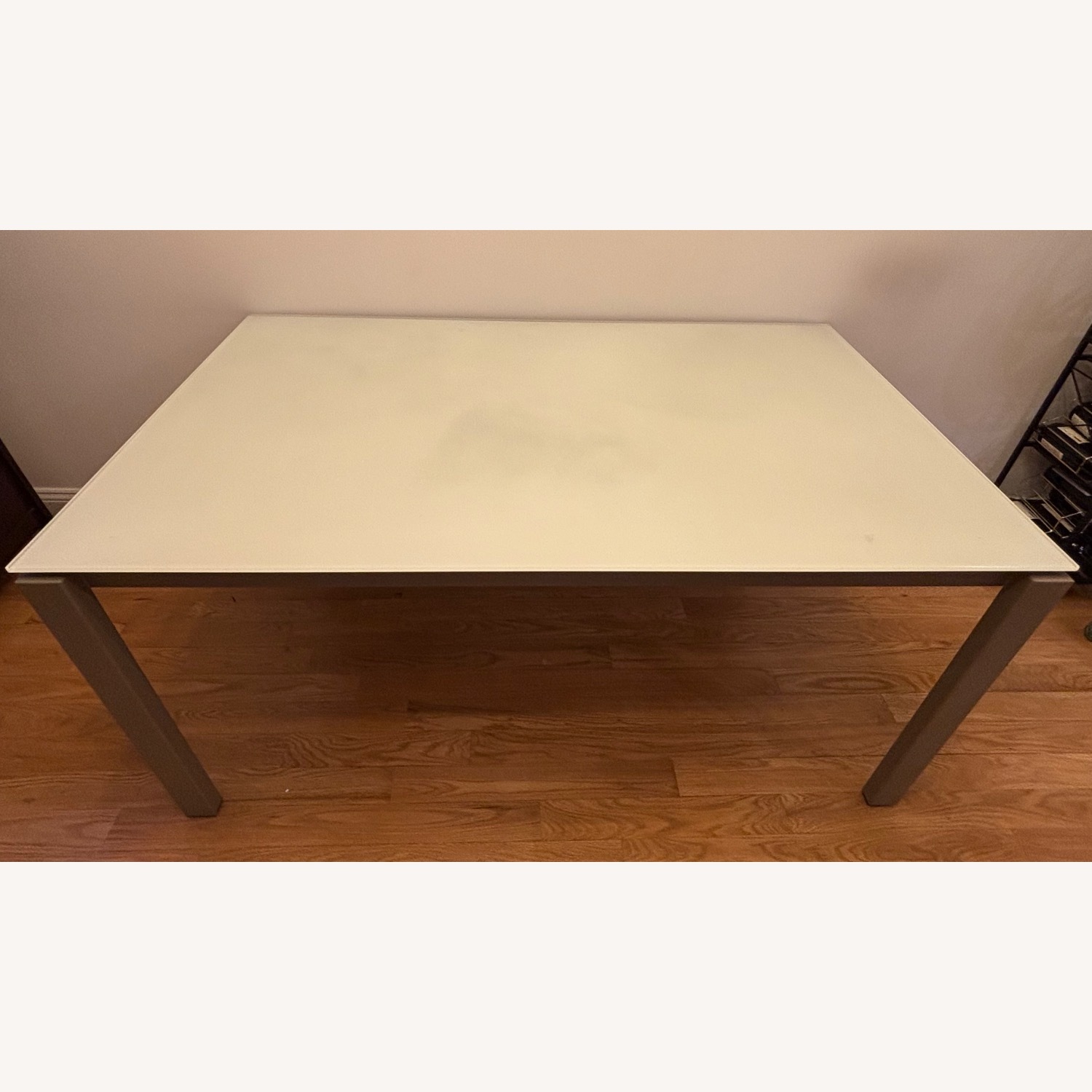 Tempered Glass and Metal Dining Table - image-2