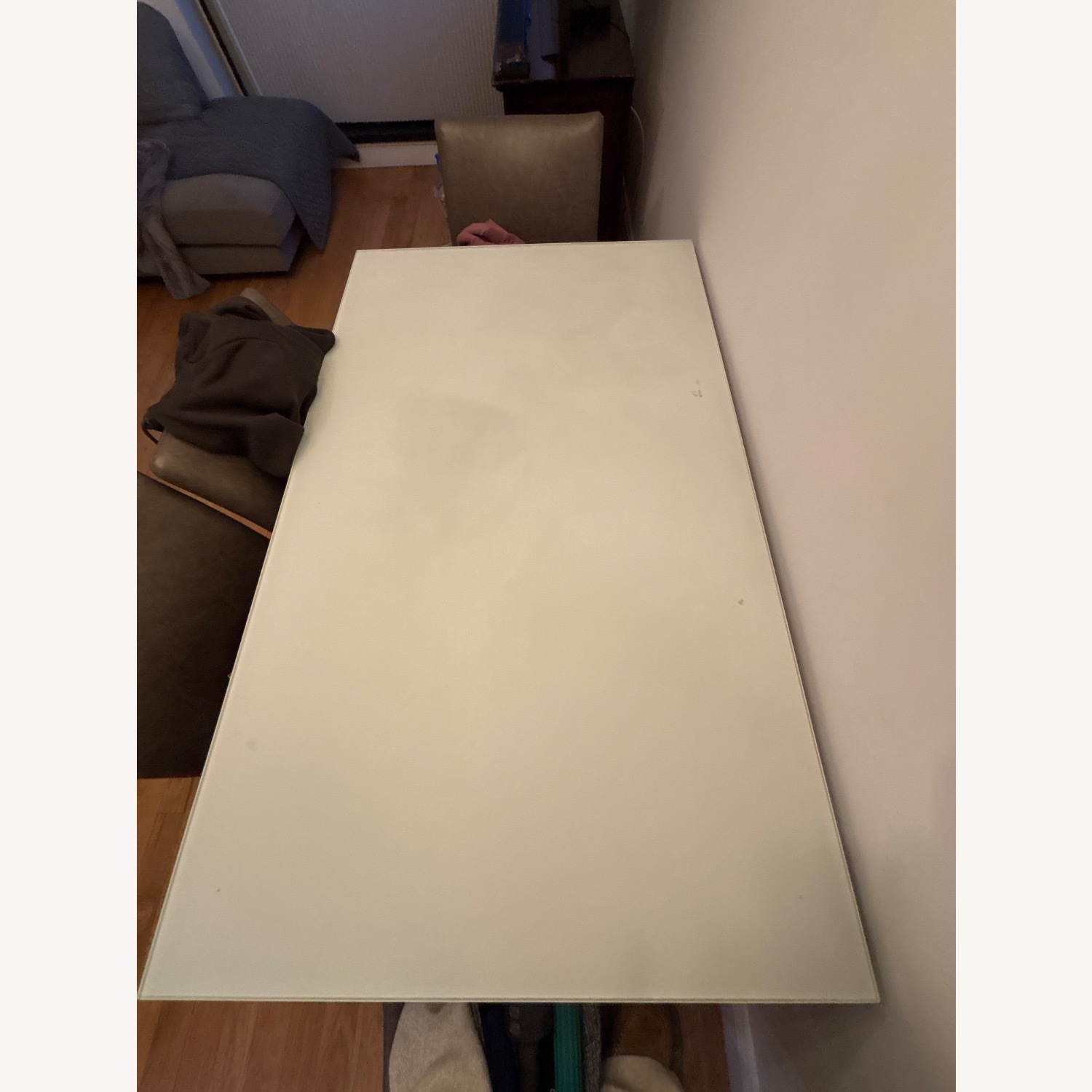 Tempered Glass and Metal Dining Table - image-5