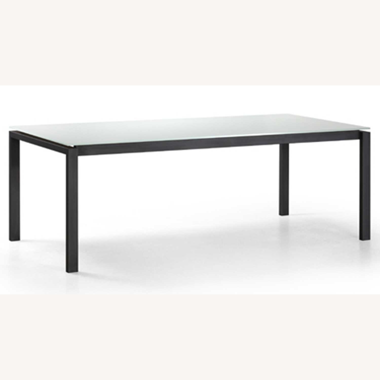 Tempered Glass and Metal Dining Table - image-6