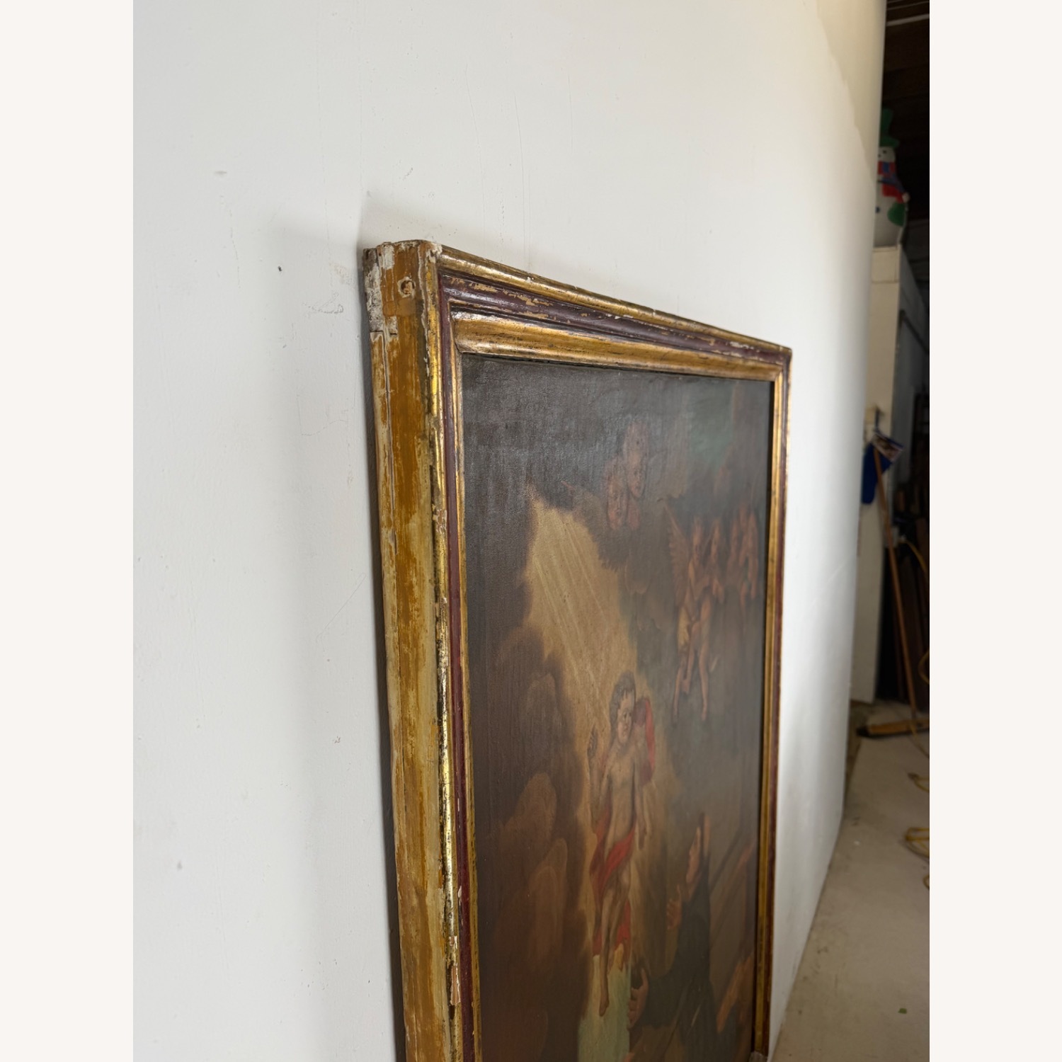 19th Century Devotional Oil Painting of St Anthony - image-14