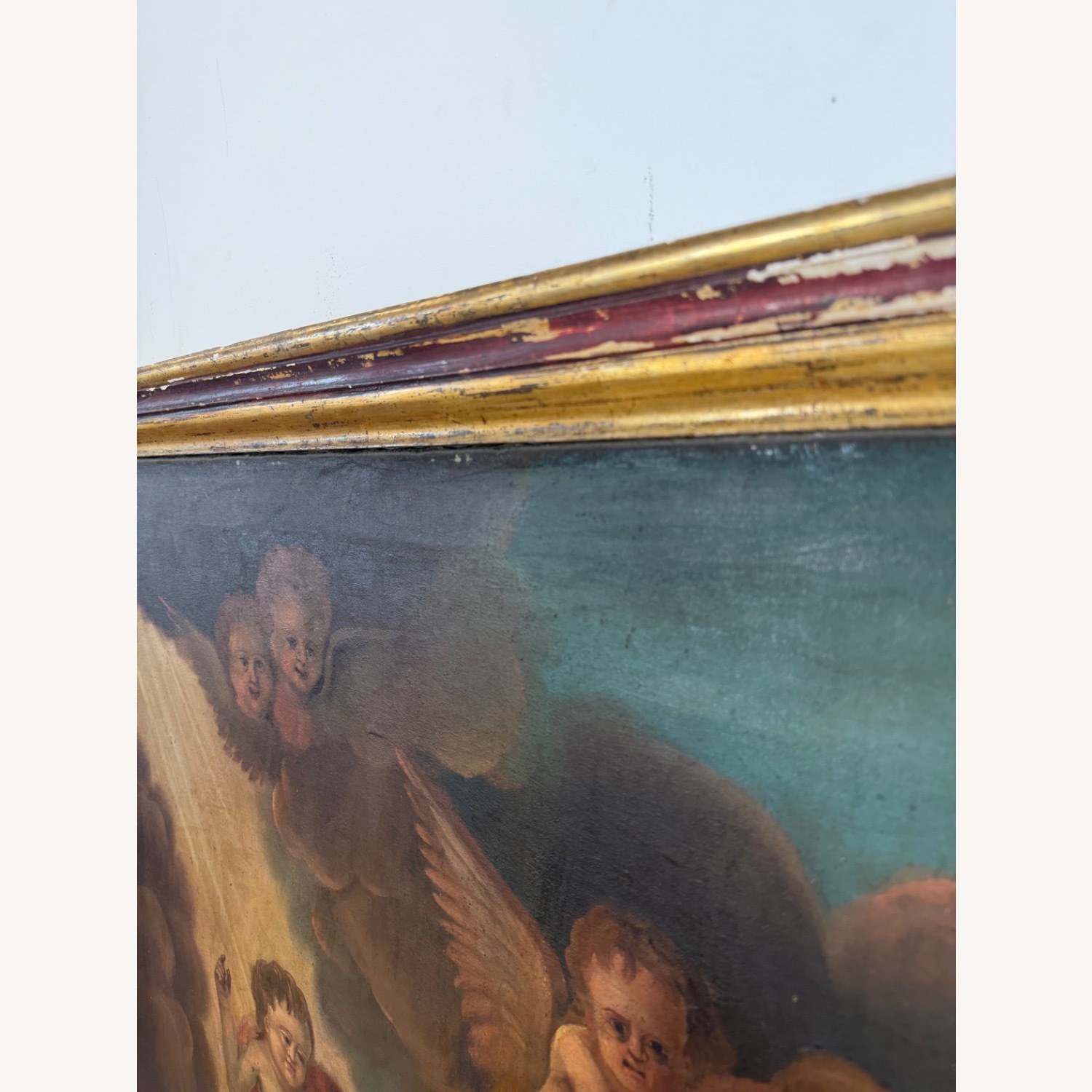 19th Century Devotional Oil Painting of St Anthony - image-12