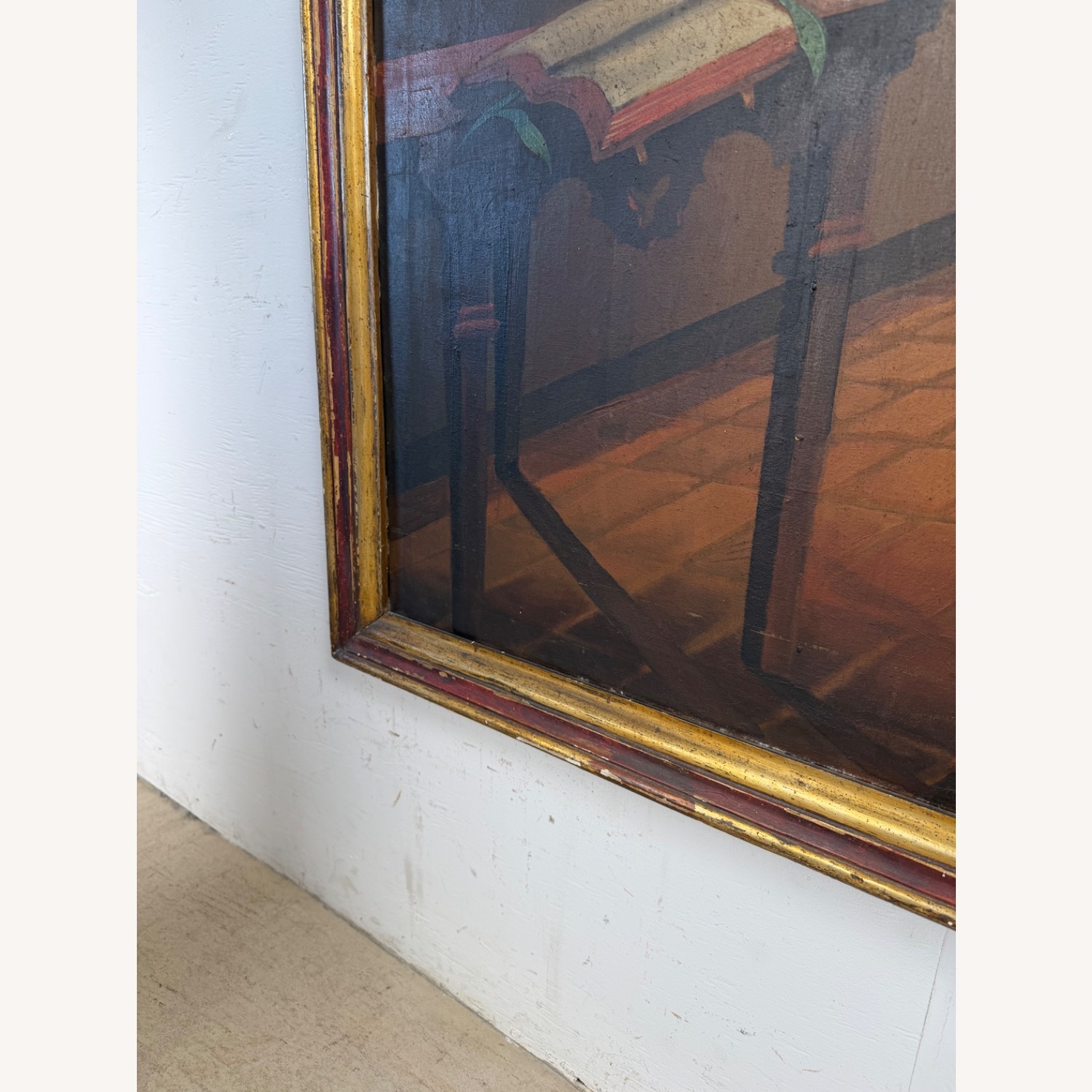 19th Century Devotional Oil Painting of St Anthony - image-5