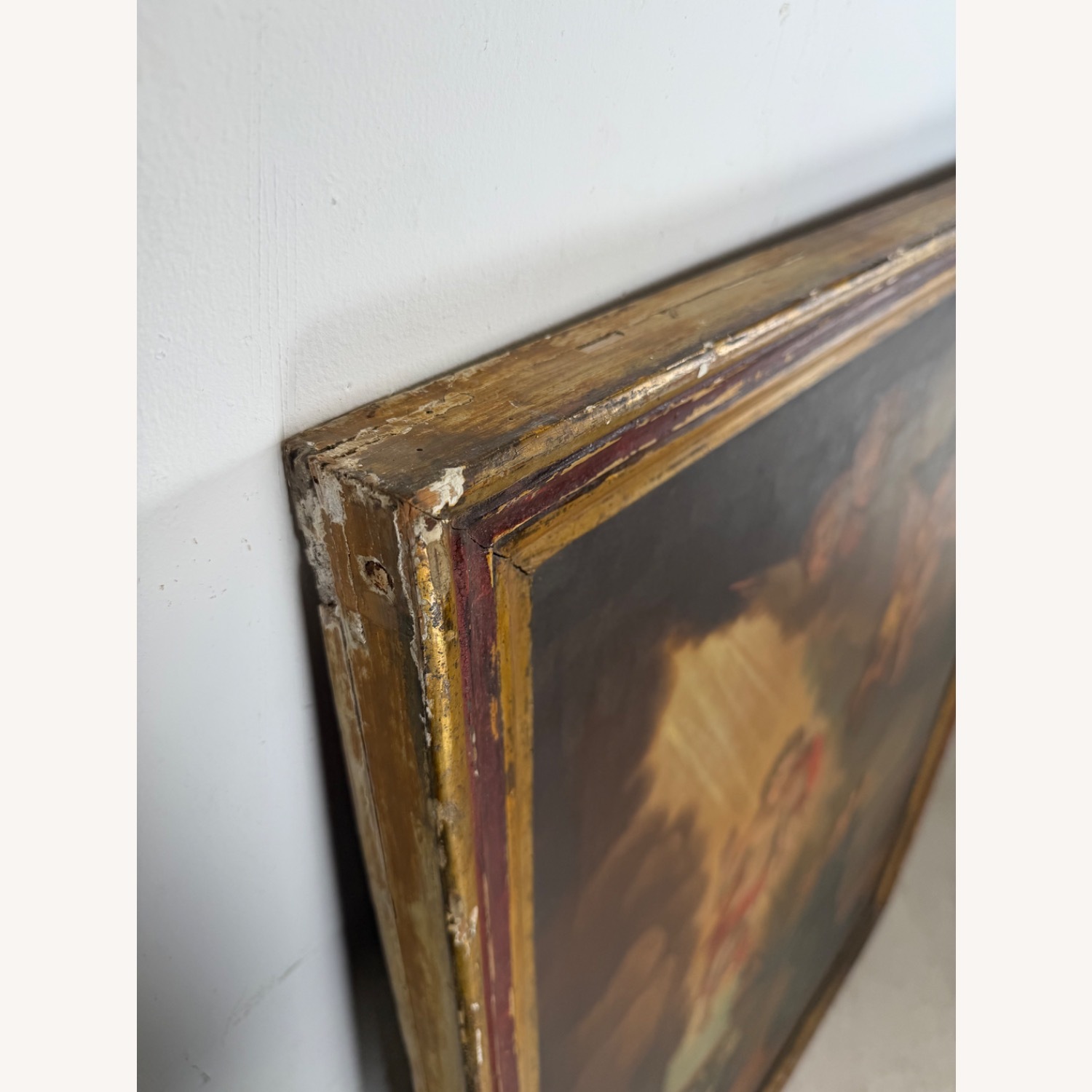 19th Century Devotional Oil Painting of St Anthony - image-17