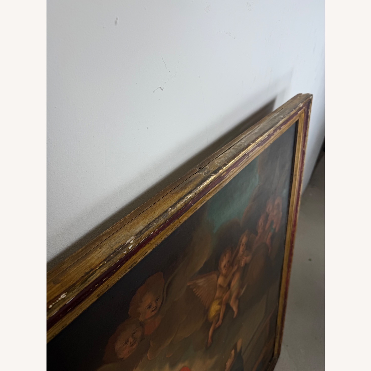 19th Century Devotional Oil Painting of St Anthony - image-20