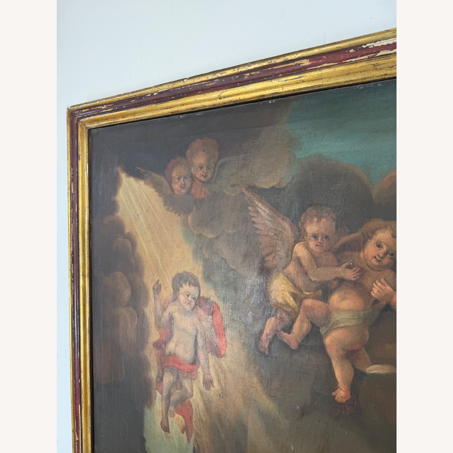 19th Century Devotional Oil Painting of St Anthony - image-8