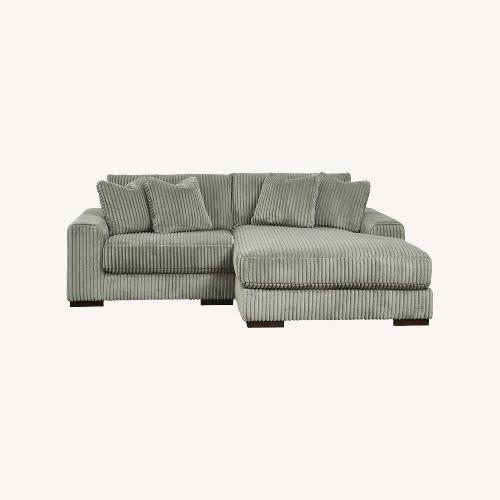 Used Light Gray 2 Piece Sectional for sale on AptDeco