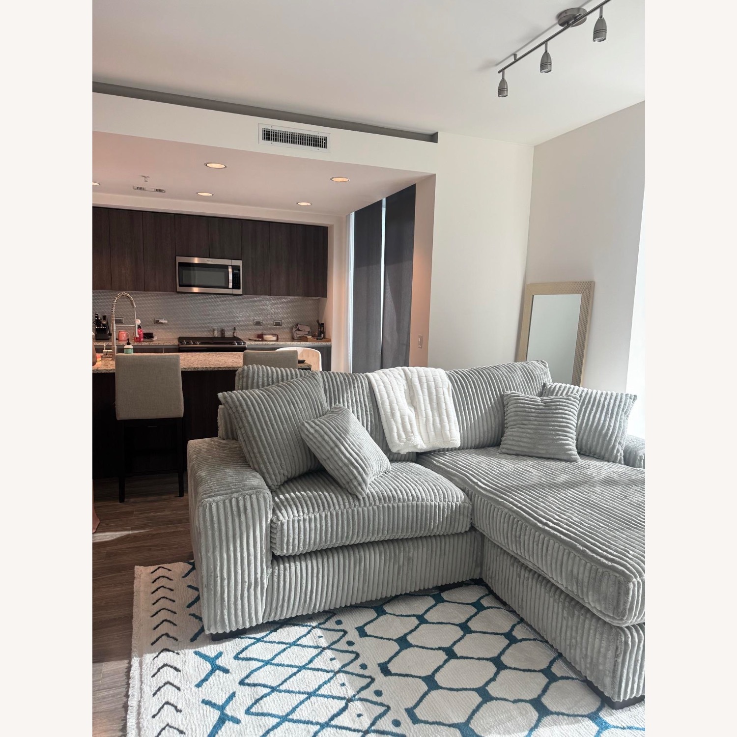 Light Gray 2 Piece Sectional - image-1