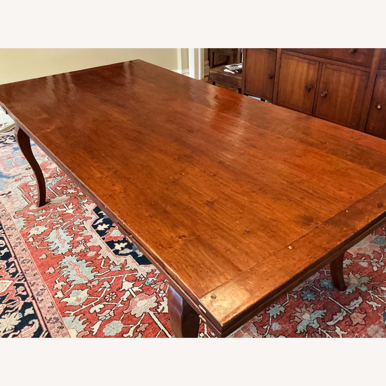 ABC Carpet and Home Handmade Solid Cherry Dining Table (With 2 Leaves) - image-7