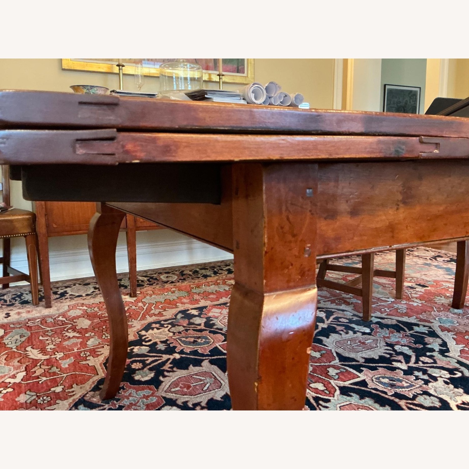 ABC Carpet and Home Handmade Solid Cherry Dining Table (With 2 Leaves) - image-3