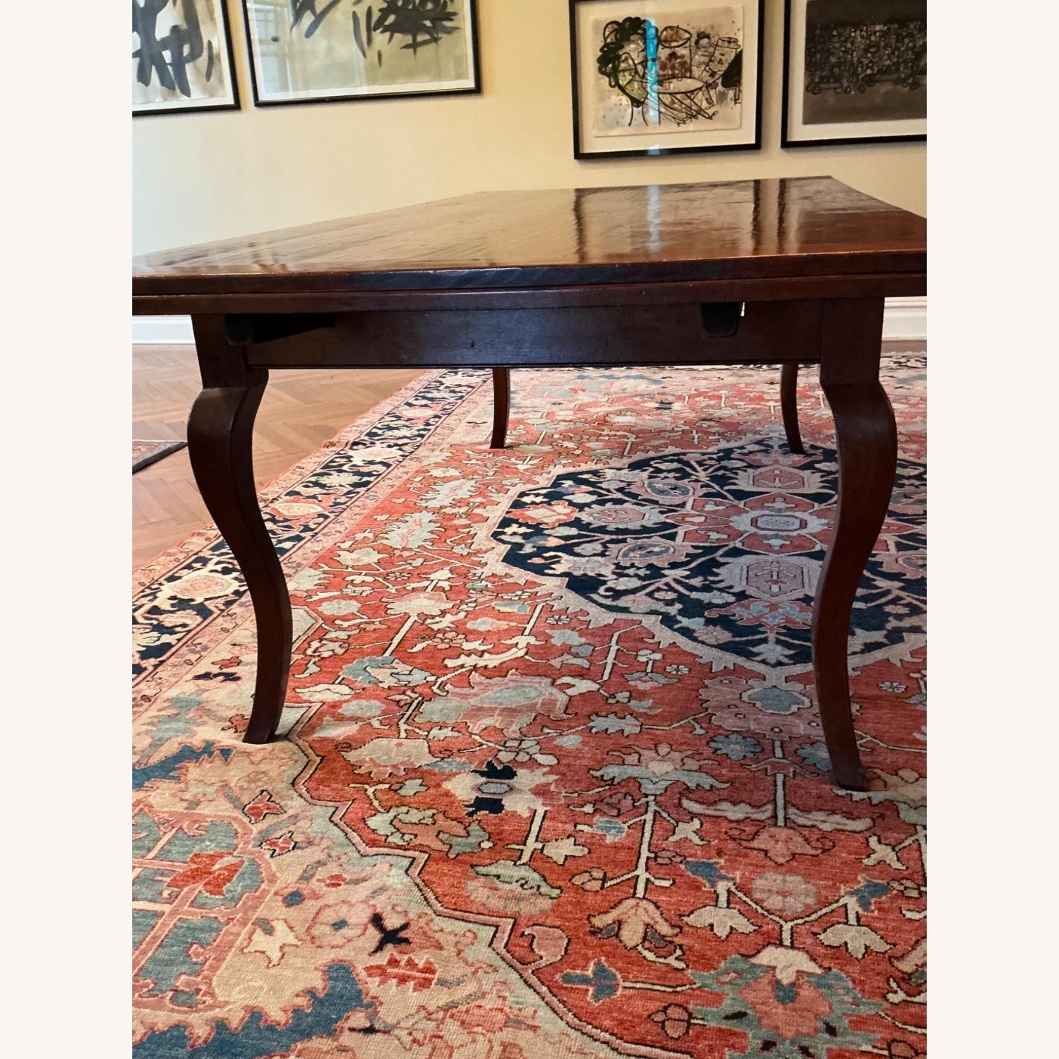 ABC Carpet and Home Handmade Solid Cherry Dining Table (With 2 Leaves) - image-9