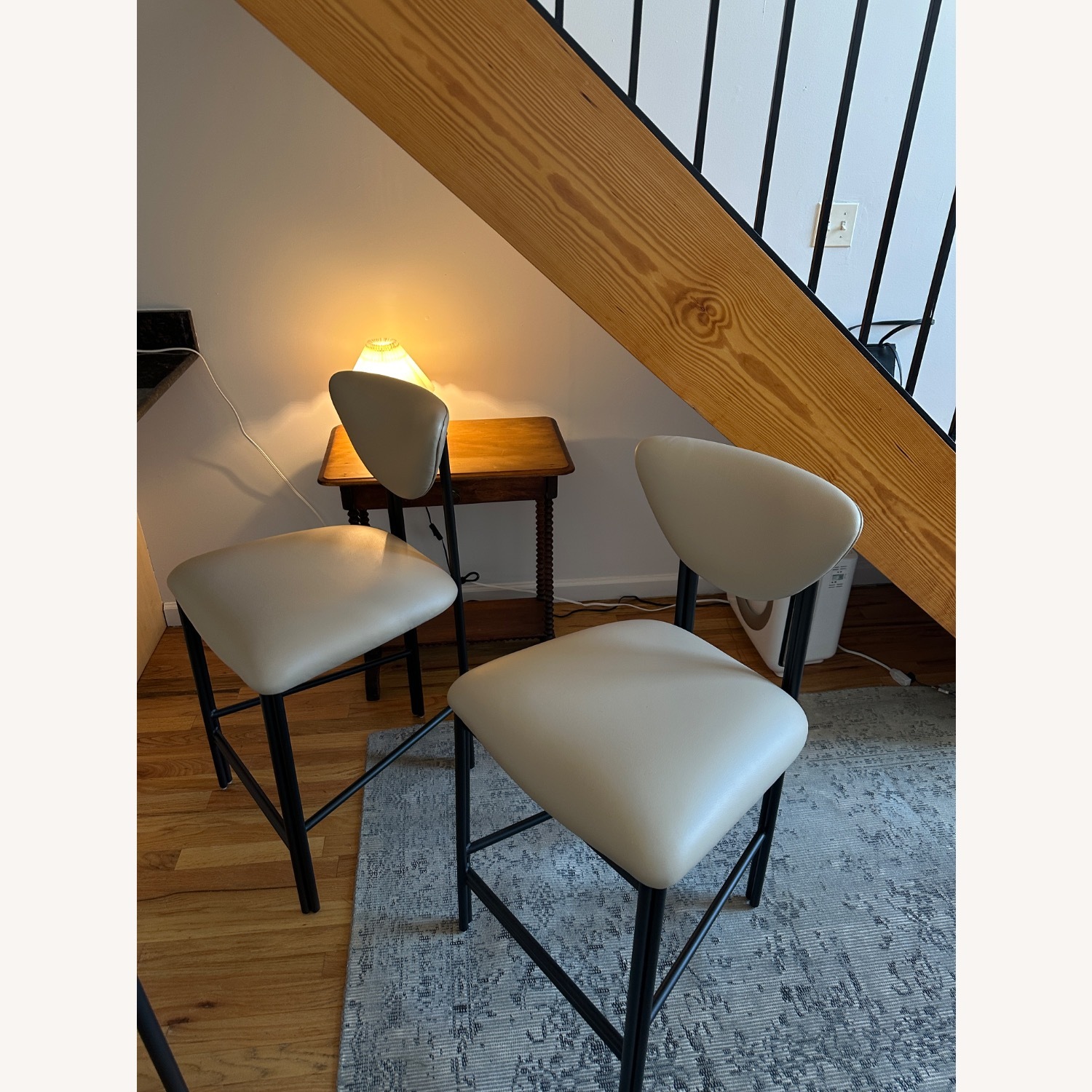 Maiden Home Cooper Light Brown Leather Stools - image-2