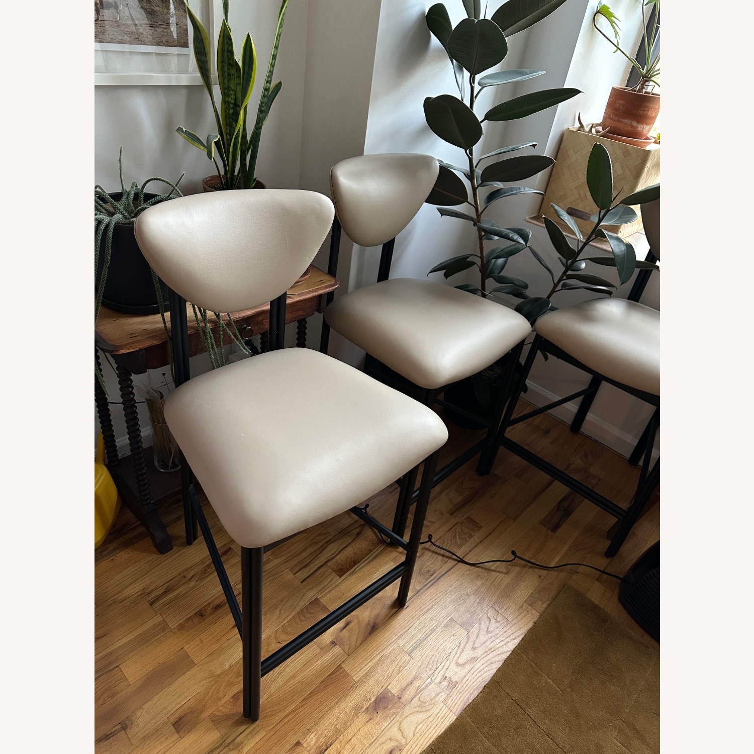 Maiden Home Cooper Light Brown Leather Stools - image-9