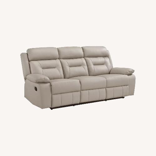 Used Home Depot Leather 3 Seat Reclining Couch  for sale on AptDeco