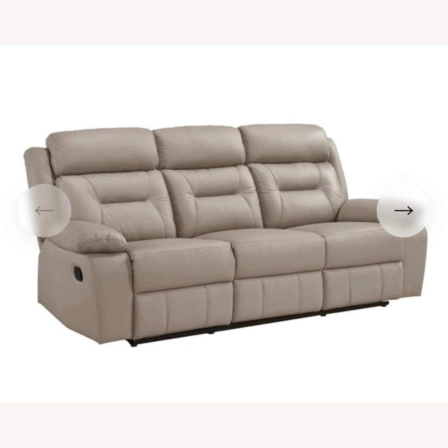 Home Depot Leather 3 Seat Reclining Couch - image-1