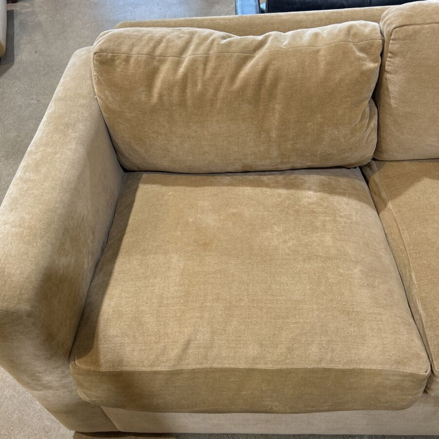 Custom Down Filled Chenille Sectional Sand - image-4