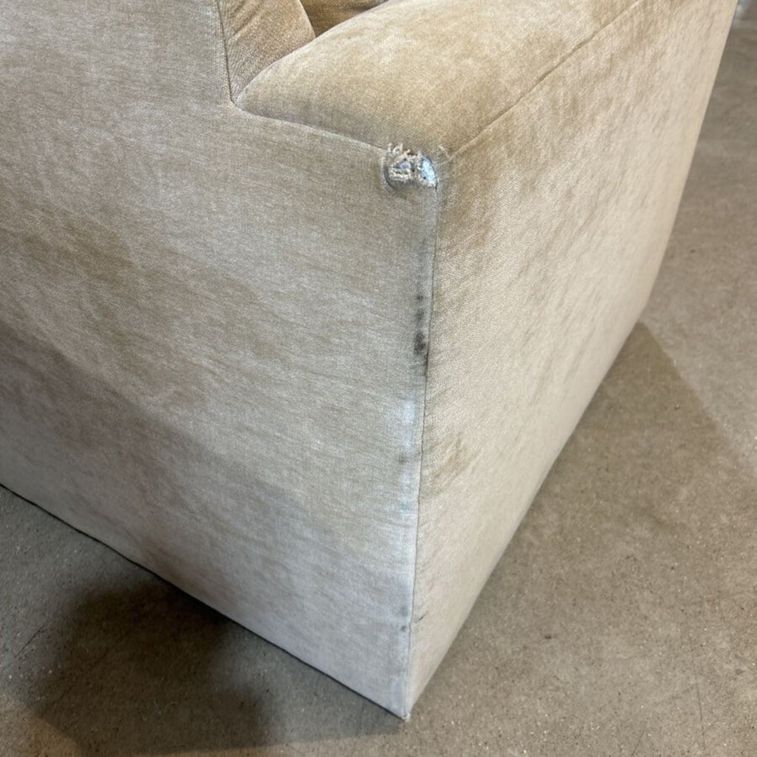 Custom Down Filled Chenille Sectional Sand - image-1