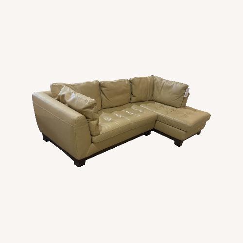Used Roche Bobois 2pc Leather Right Facing Sectional for sale on AptDeco