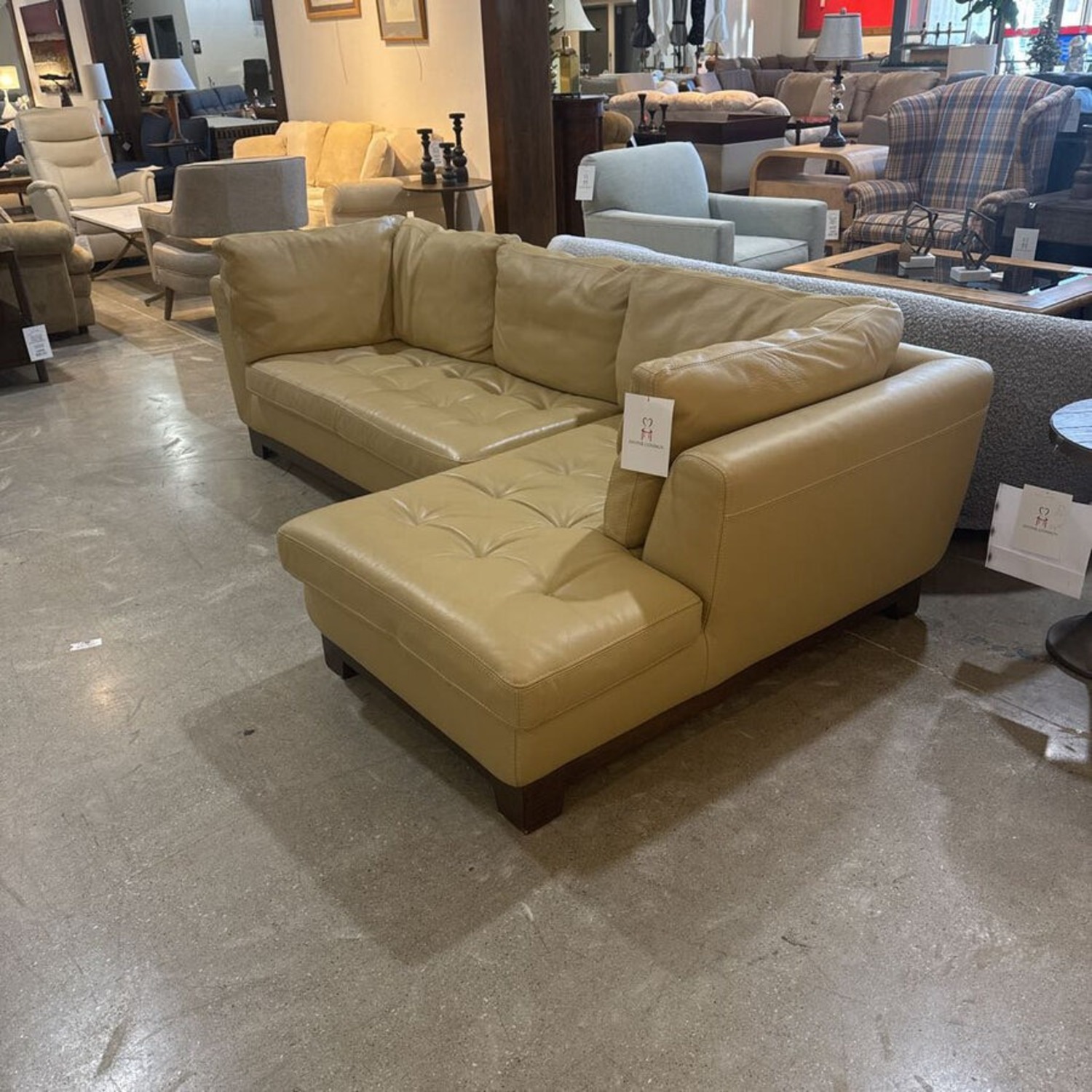 Roche Bobois 2pc Leather Right Facing Sectional - image-2