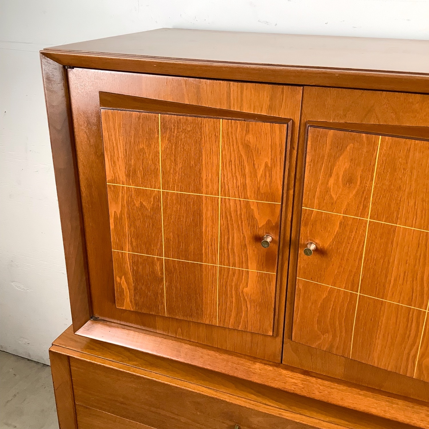Mid-Century Modern Highboy With Sculptural Front - image-6