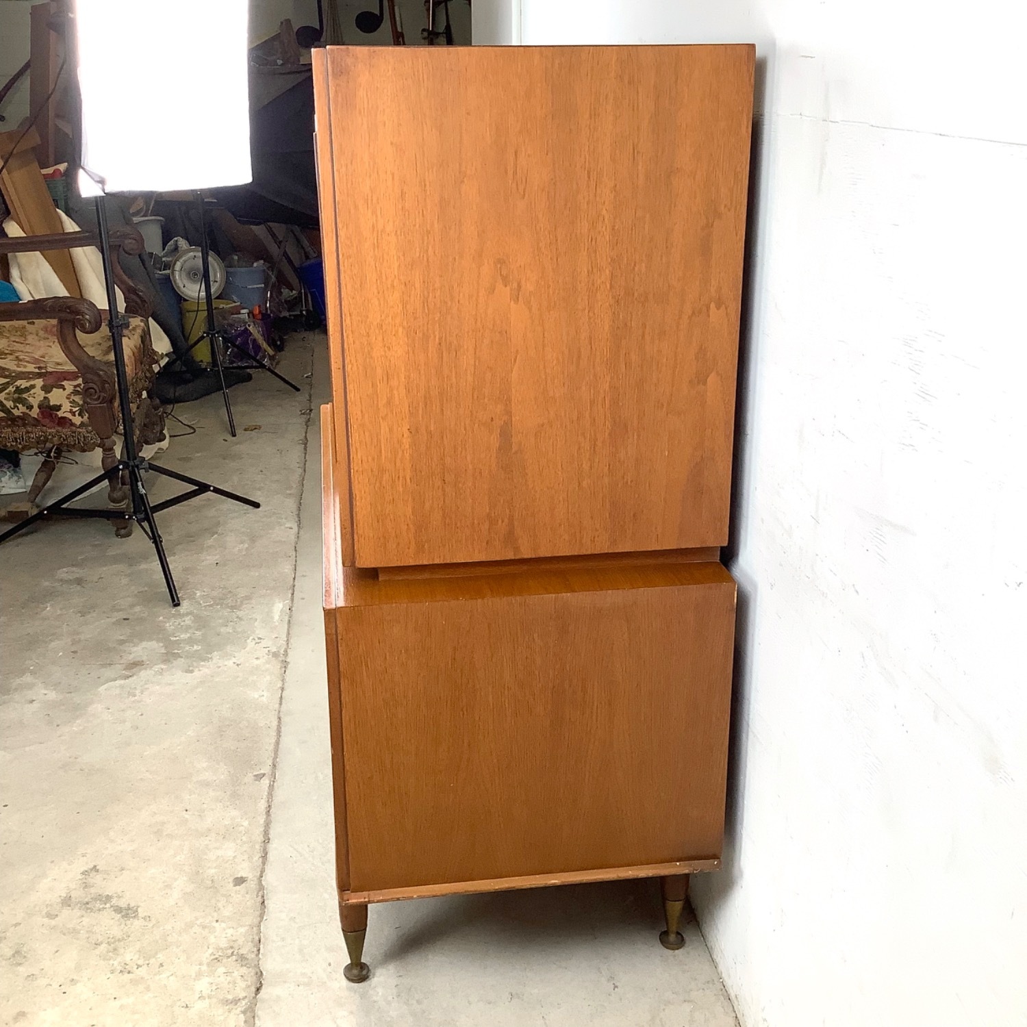 Mid-Century Modern Highboy With Sculptural Front - image-12