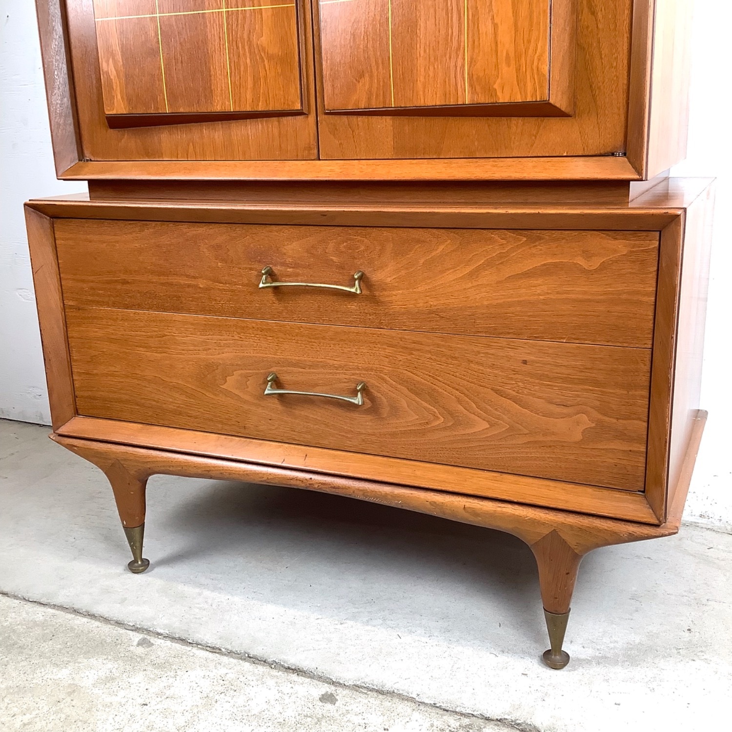 Mid-Century Modern Highboy With Sculptural Front - image-5