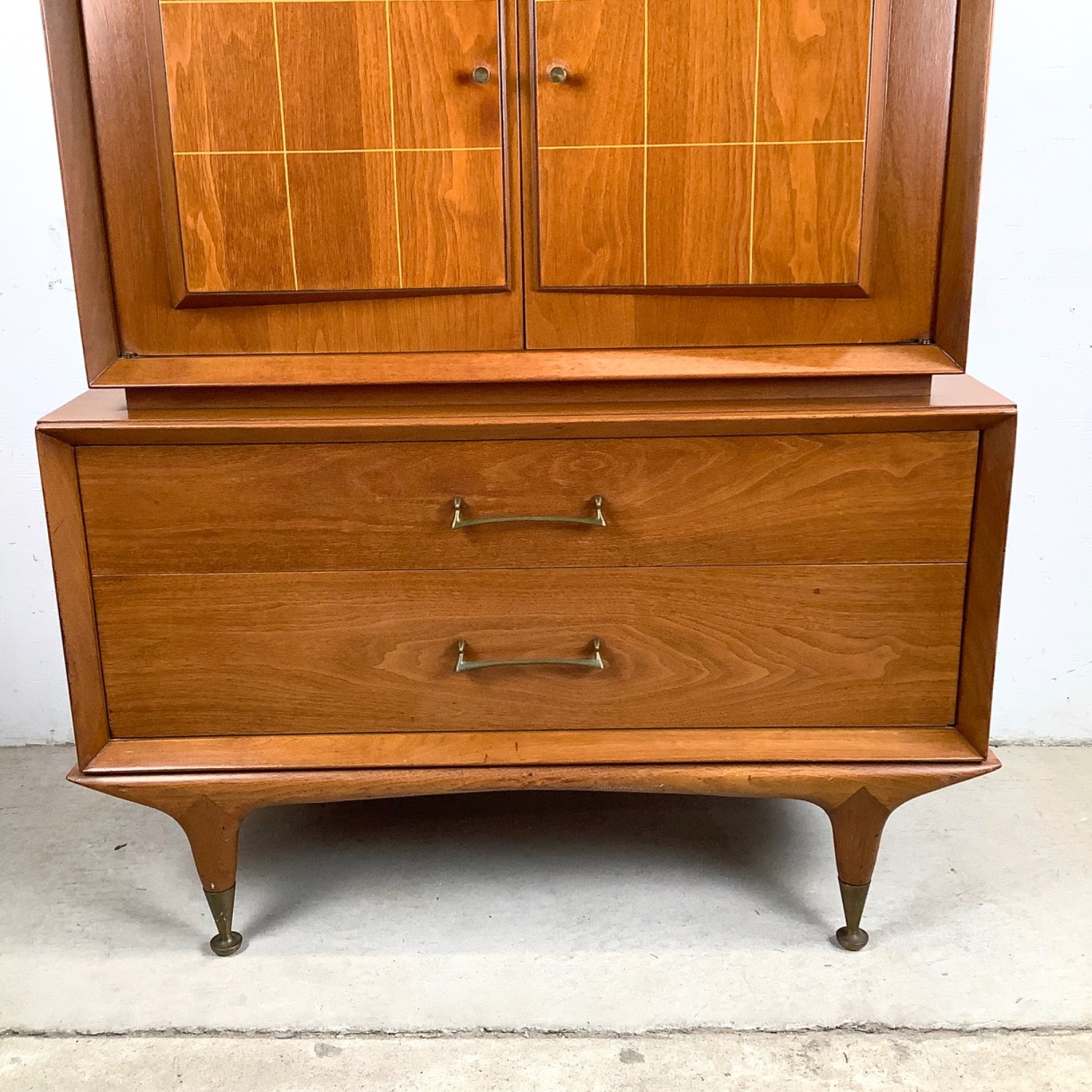 Mid-Century Modern Highboy With Sculptural Front - image-4