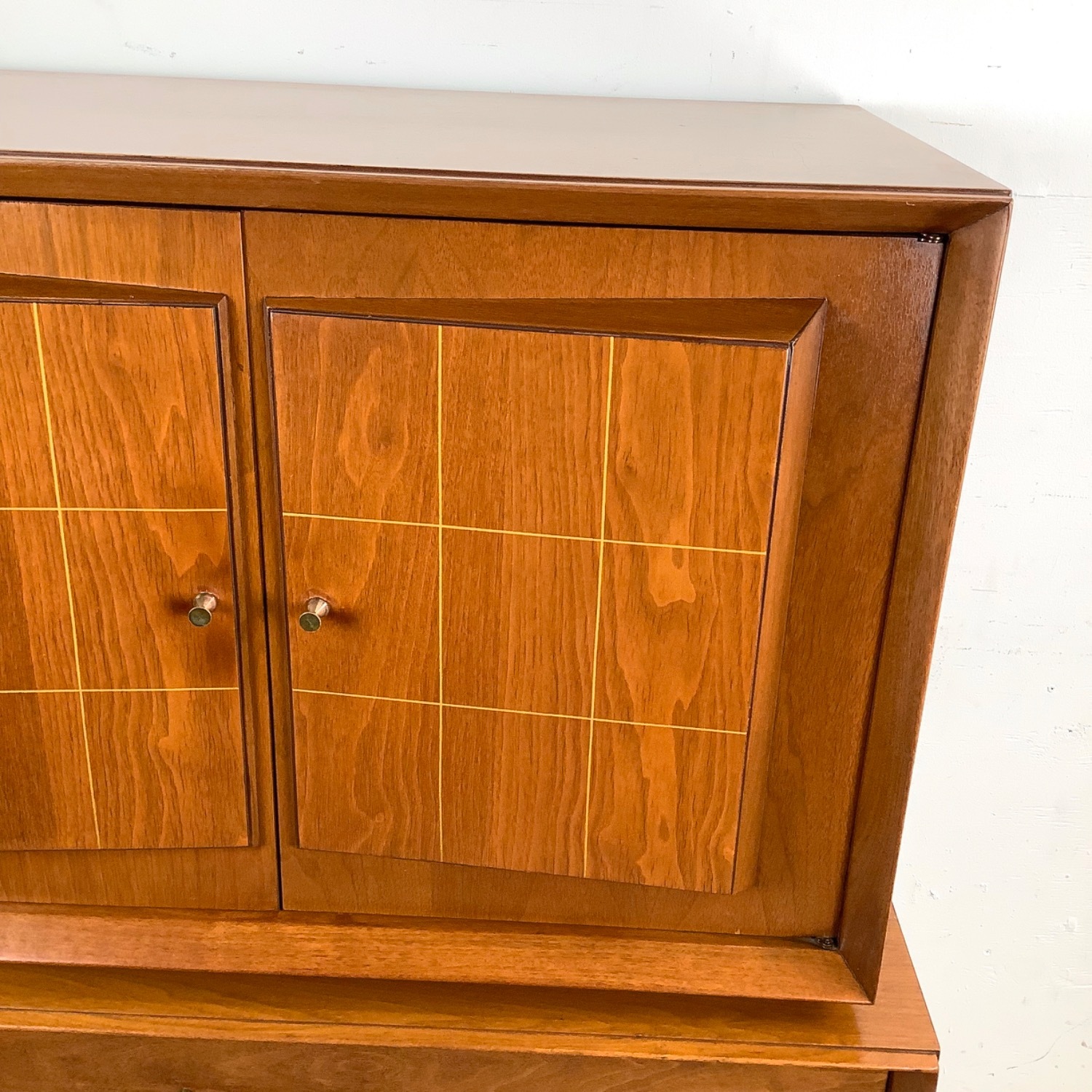 Mid-Century Modern Highboy With Sculptural Front - image-7