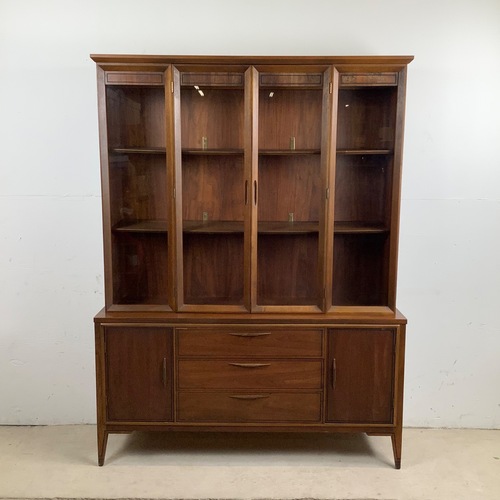 Used Vintage Walnut Breakfront With Display Top for sale on AptDeco