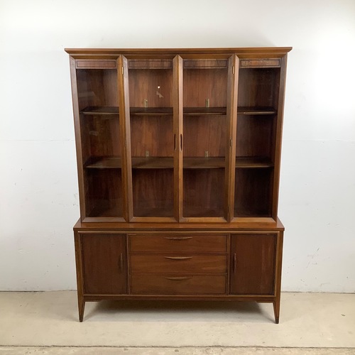 Used  Vintage Walnut Breakfront With Display Top for sale on AptDeco