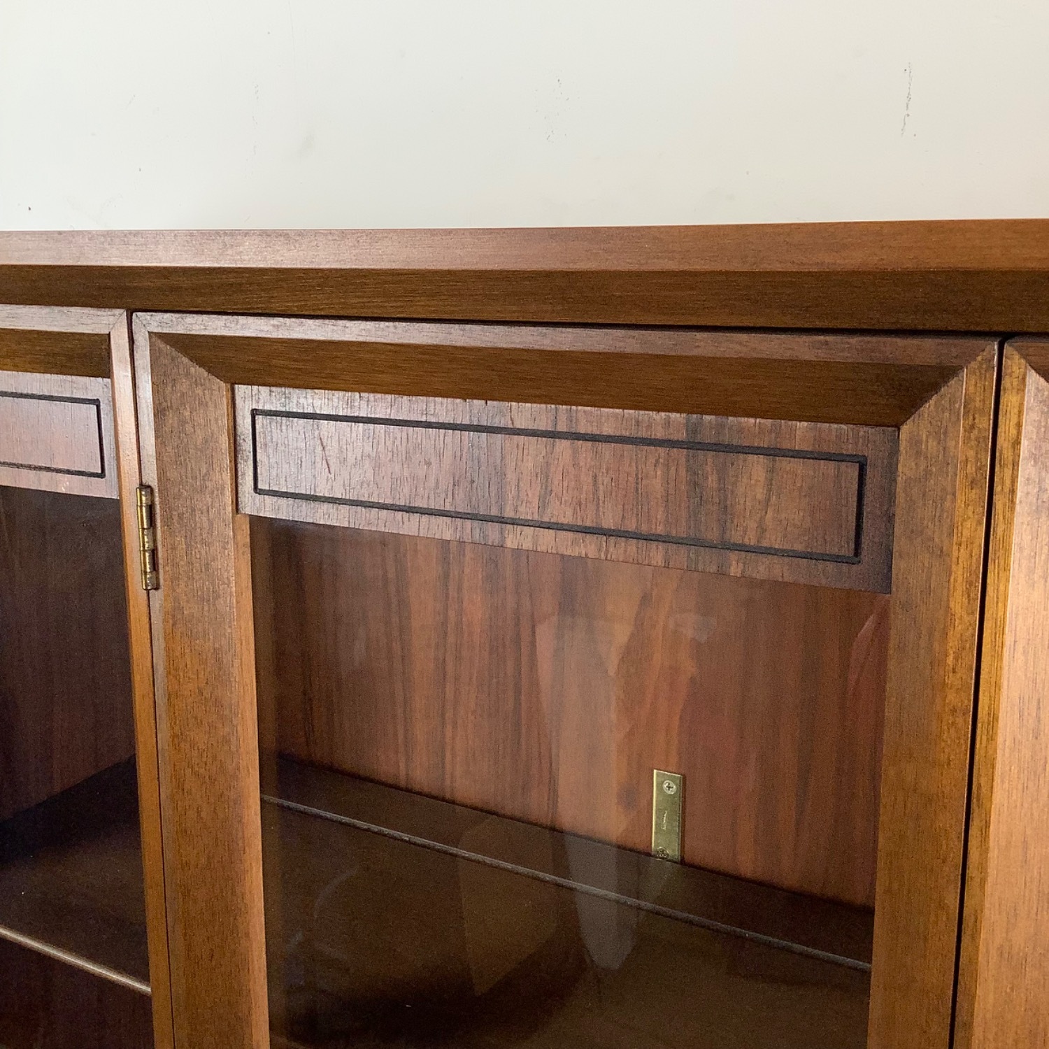 Vintage Walnut Breakfront With Display Top - image-17