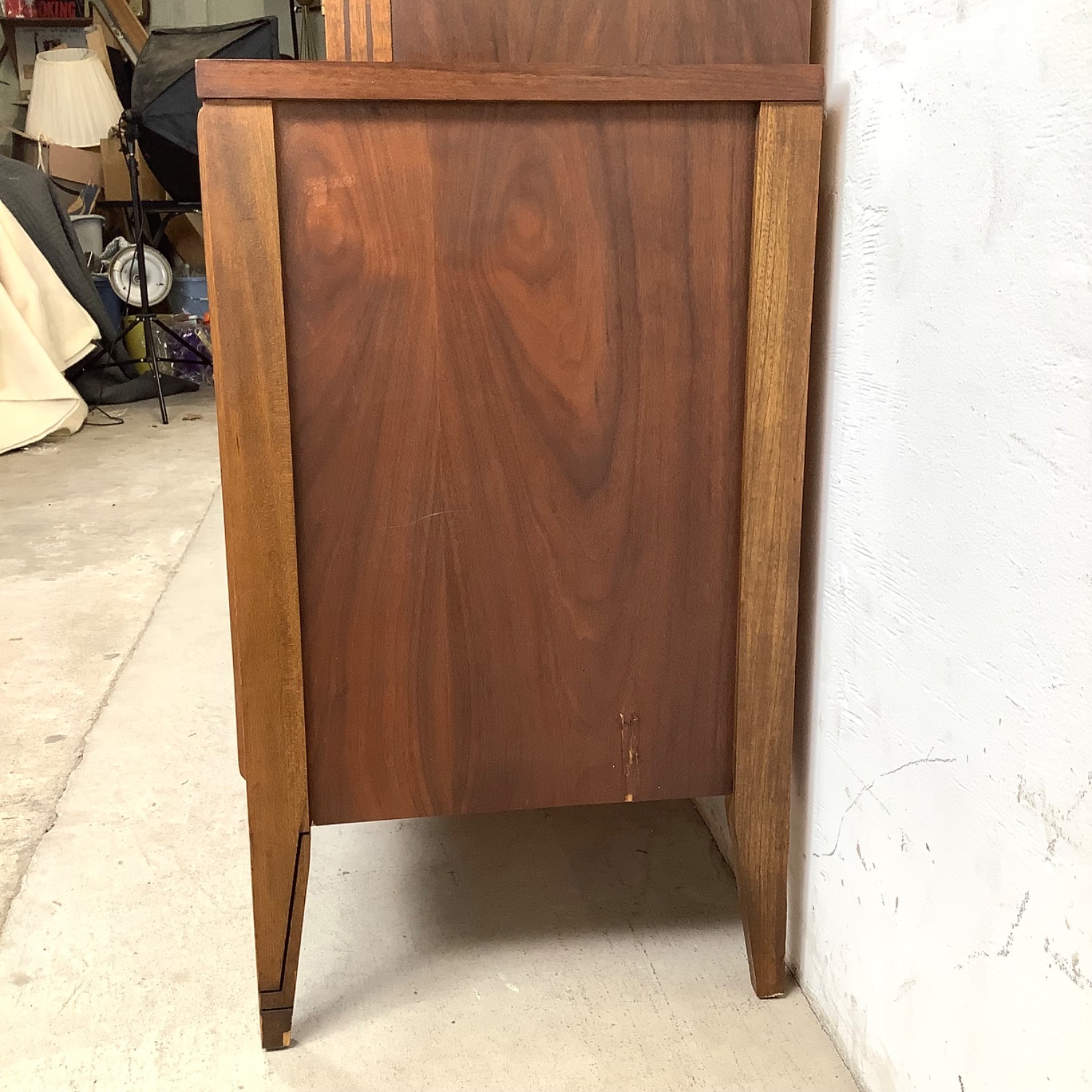 Vintage Walnut Breakfront With Display Top - image-9
