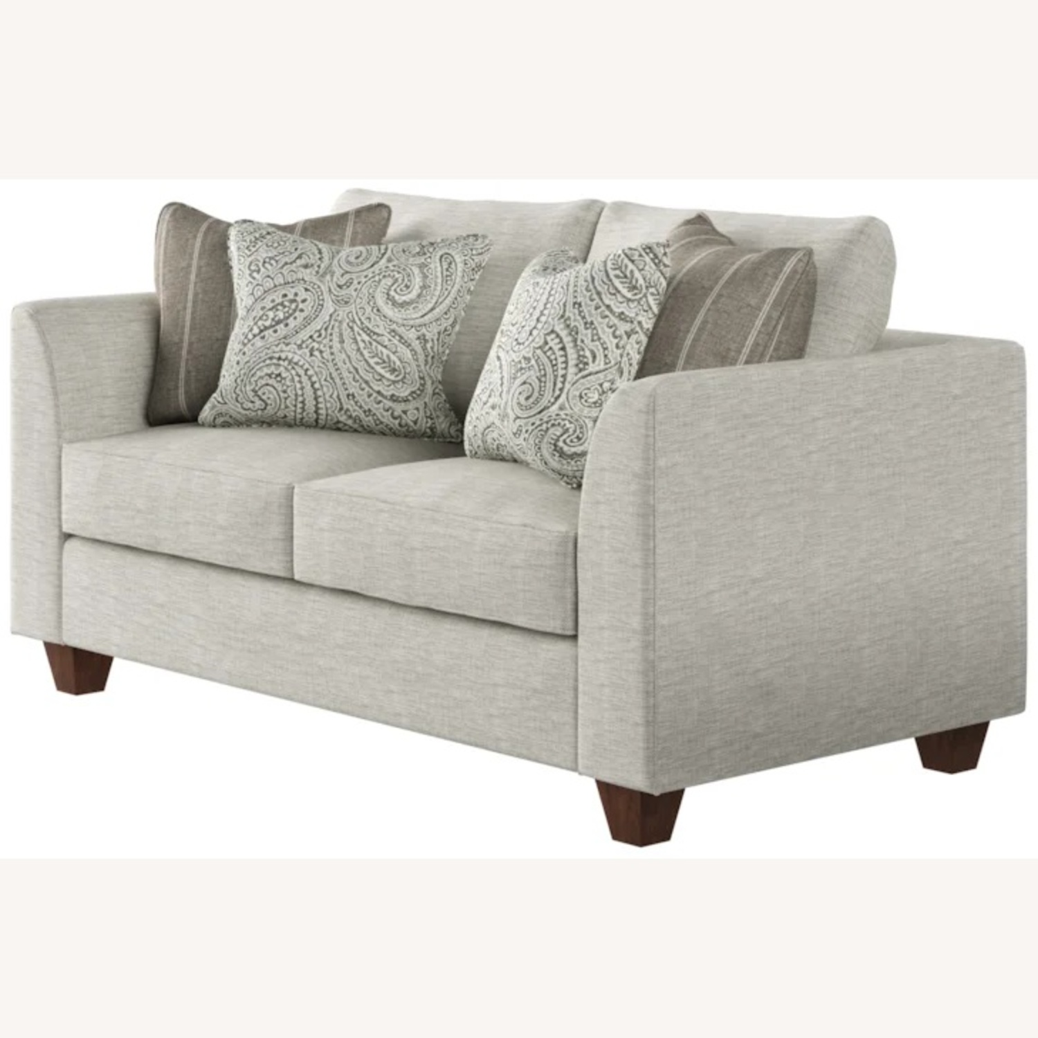 Light Gray Fabric 2 Seater Sofa - image-0