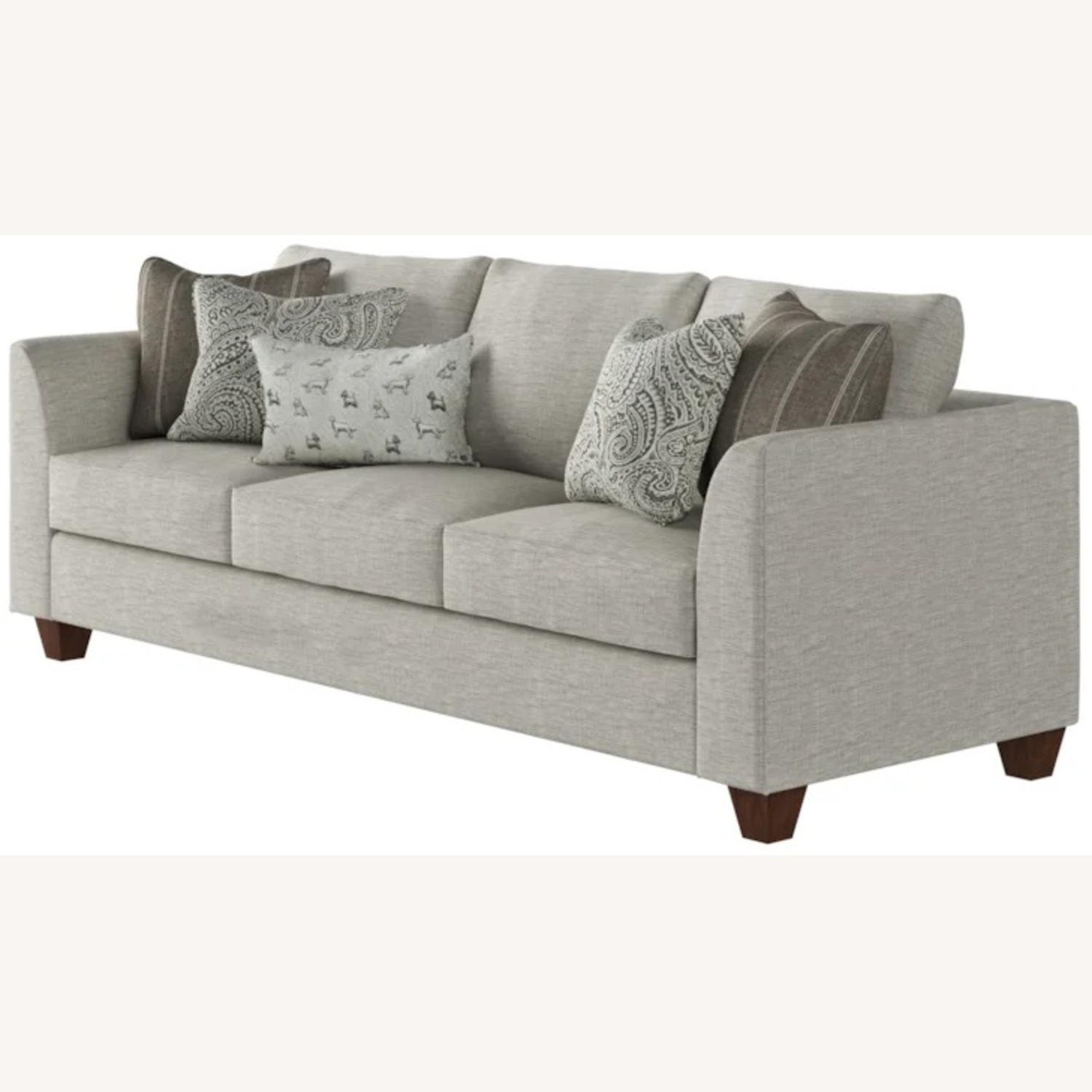 Light Gray Fabric 3+ Seater Sofa - image-0