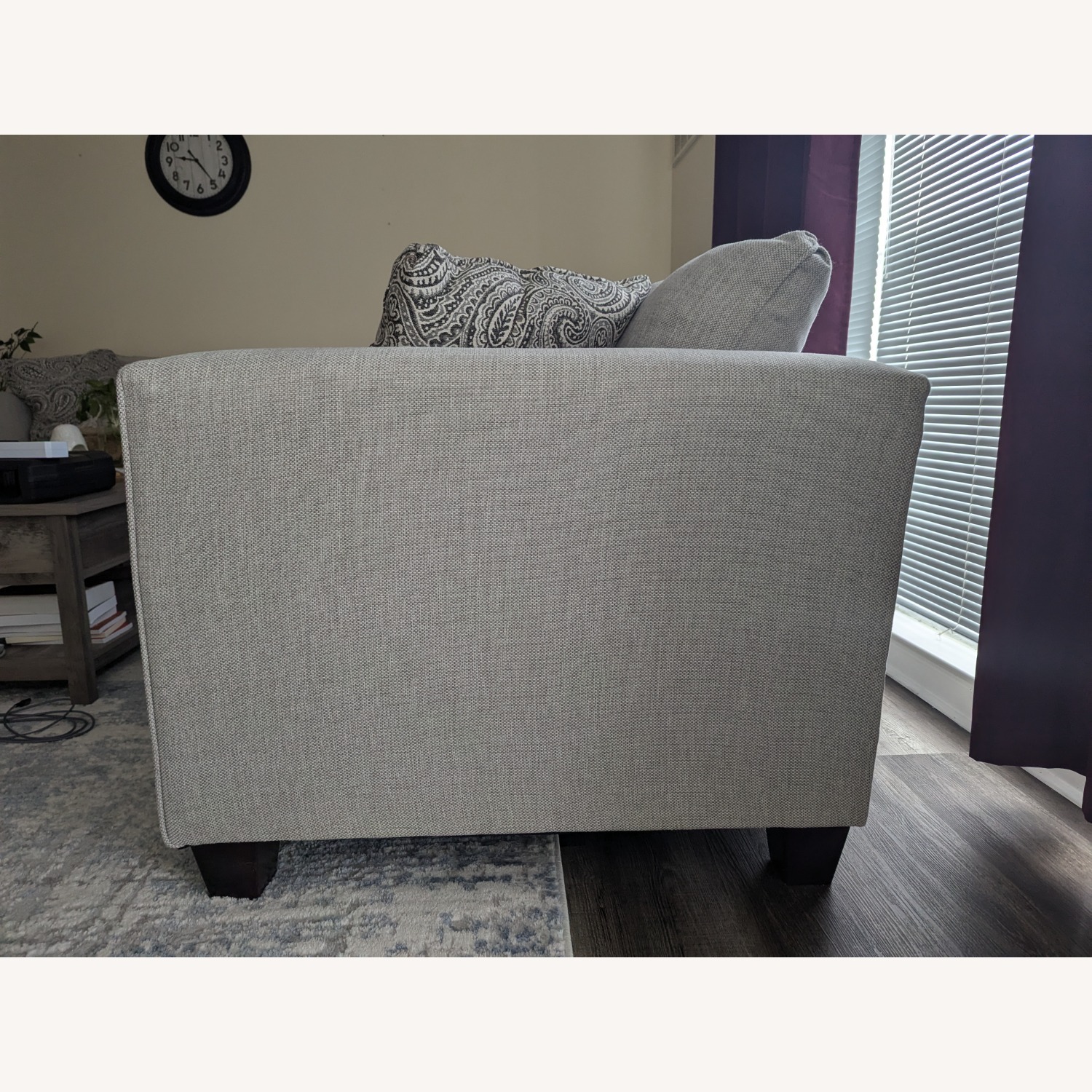 Light Gray Fabric 3+ Seater Sofa - image-3