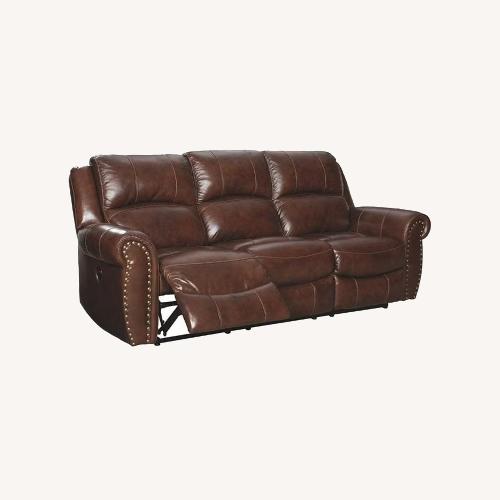 Used Geninue Leather Recliner Sofa for sale on AptDeco