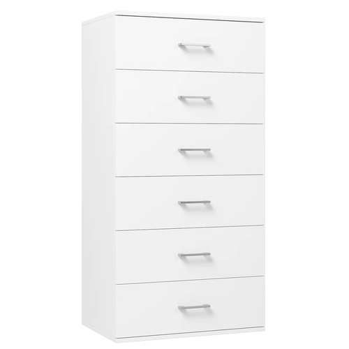 Used Wayfair Badilla 6-Drawer White Wood Dresser for sale on AptDeco